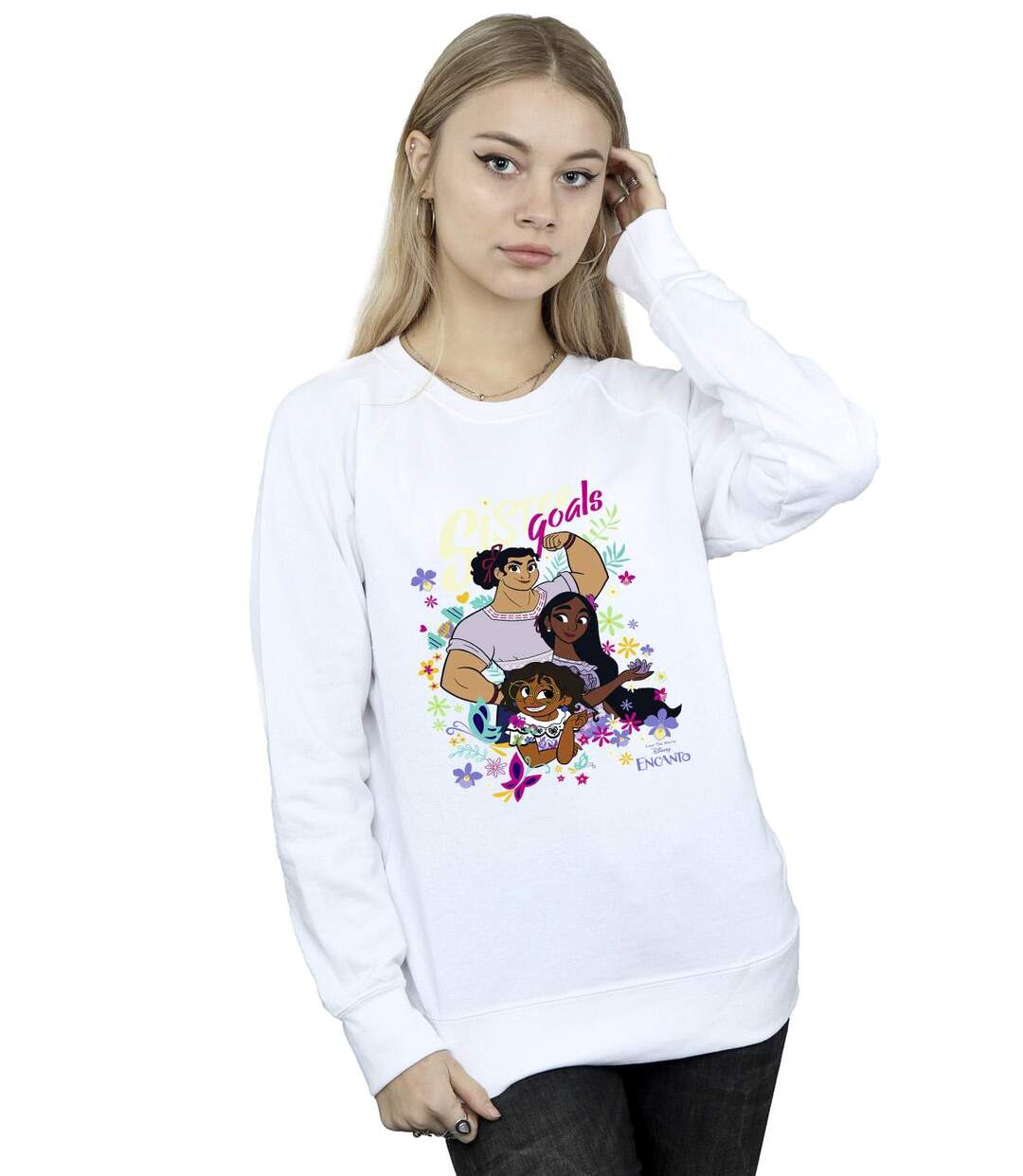 Disney - Sweat ENCANTO SISTER GOALS - Femme (Blanc) - UTBI16799-2
