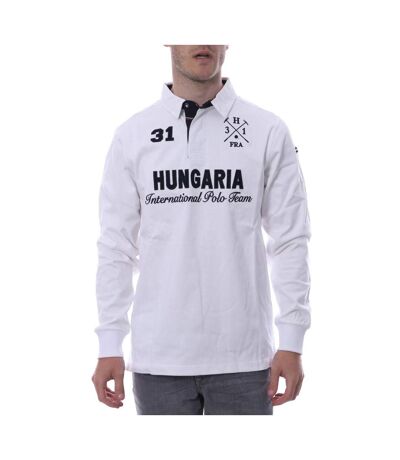 Polo blanc homme Hungaria International Polo Team - L