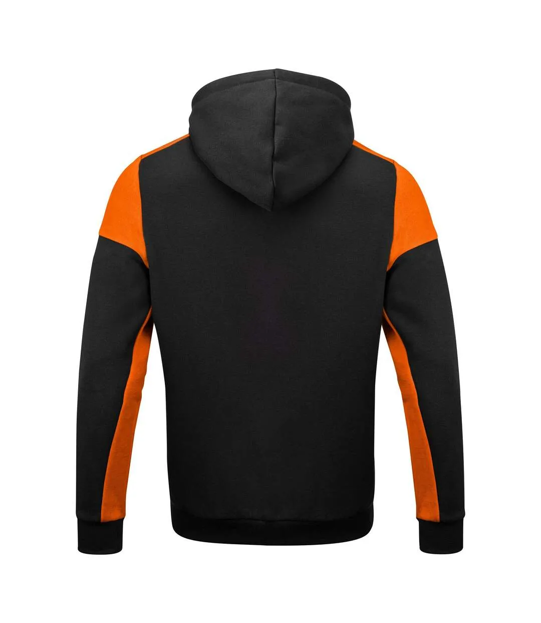 Mens Hoodie Black Orange Printer PRIME-3
