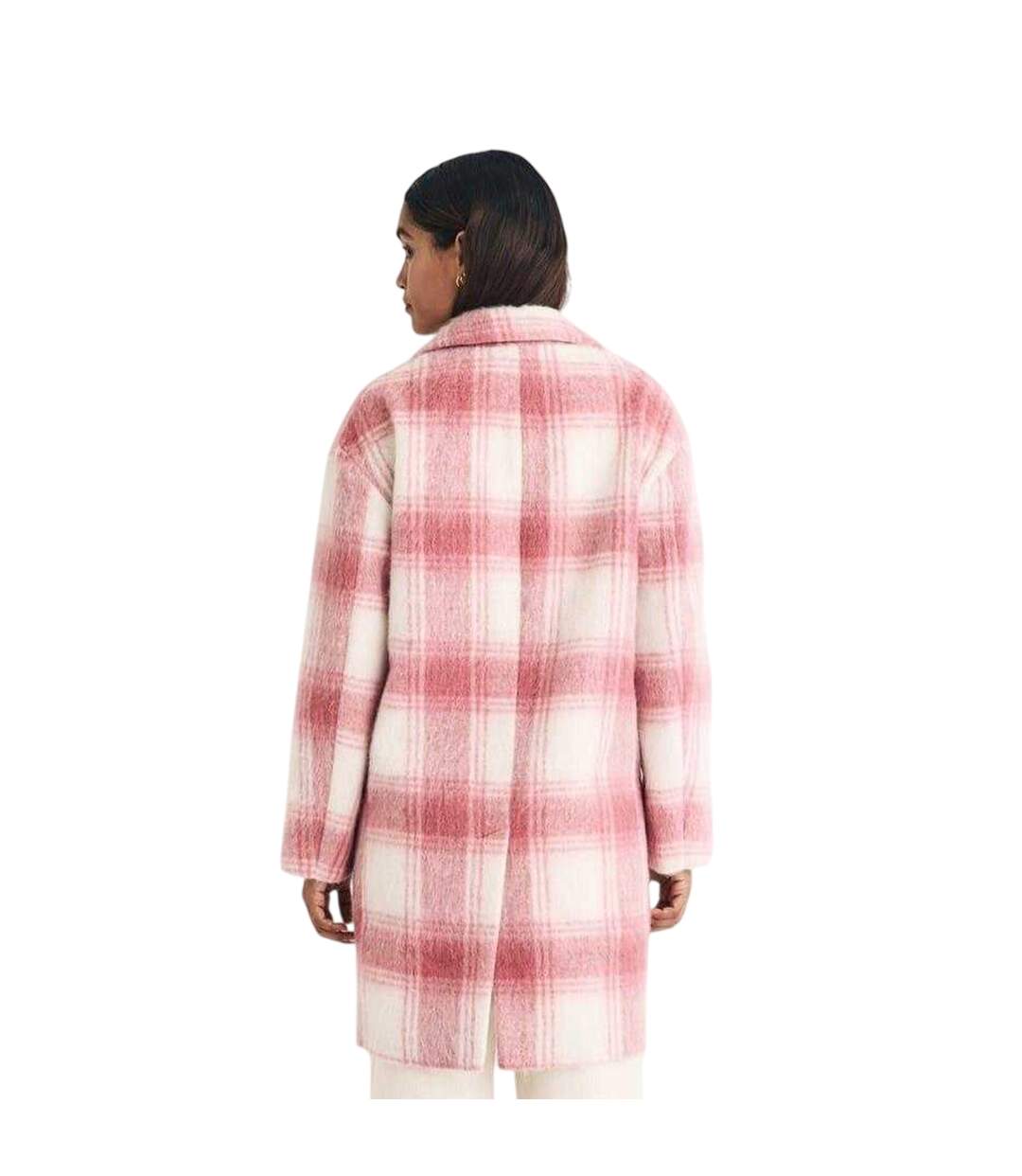 Womens/ladies Plaid Coat Pink Hugo-3