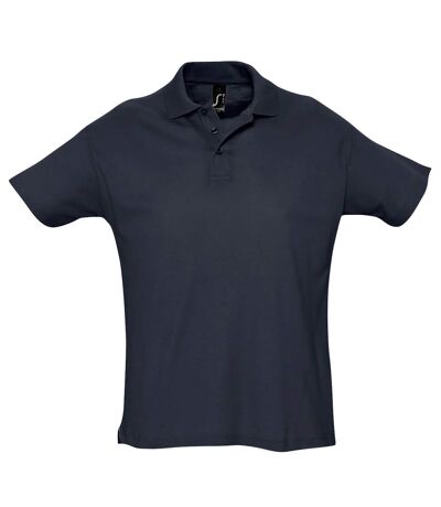 SOLS Mens Summer II Pique Short Sleeve Polo Shirt (Navy) - UTPC318