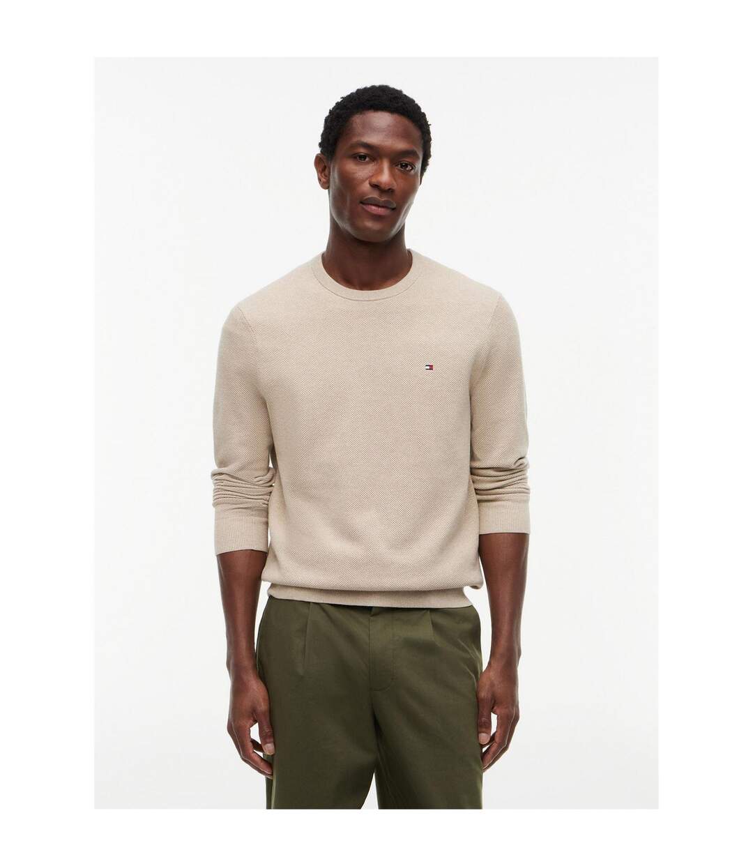 Mens Jumper Khaki Tommy Hilfiger-3