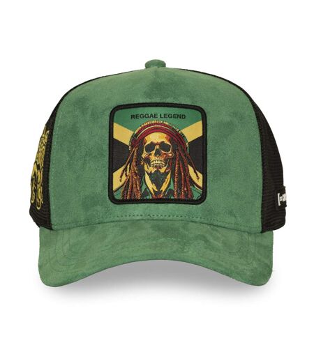 Casquette trucker en suédine avec filet et patch Reggae Legend Capslab