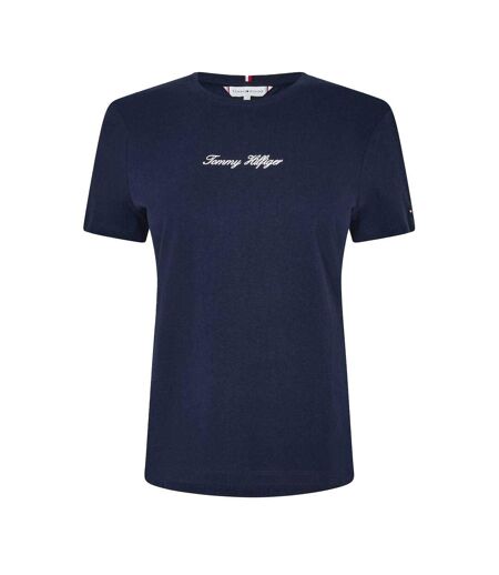 T-shirt Motif/style Texte Femme Bleu Marine Foncé Tommy Hilfiger