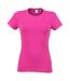 SF Womens/Ladies Feel Good Heather Stretch T-Shirt (Pink) - UTPC6602