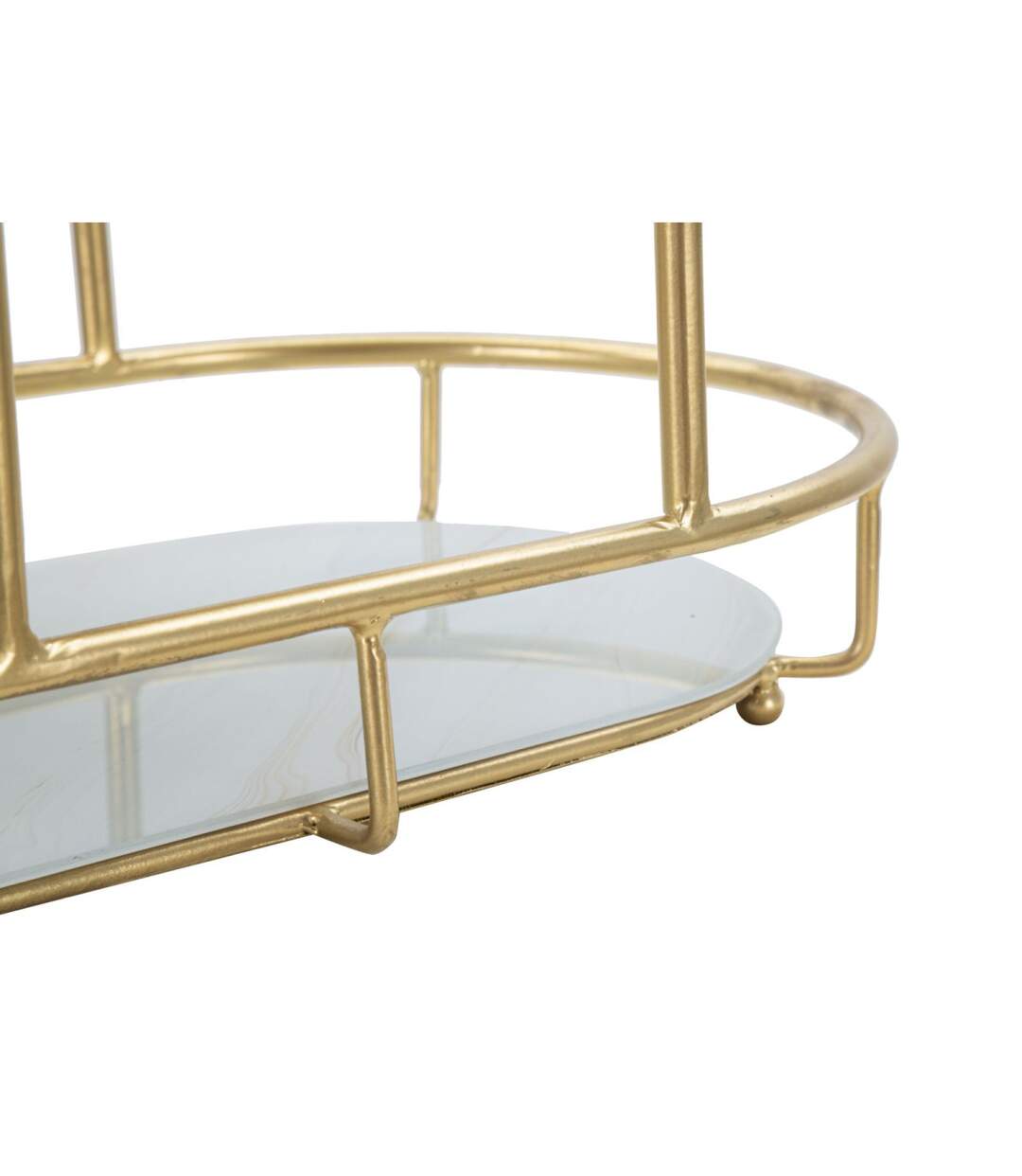 Plateau Décoratif 3 Niveaux Jade 36cm Or-4