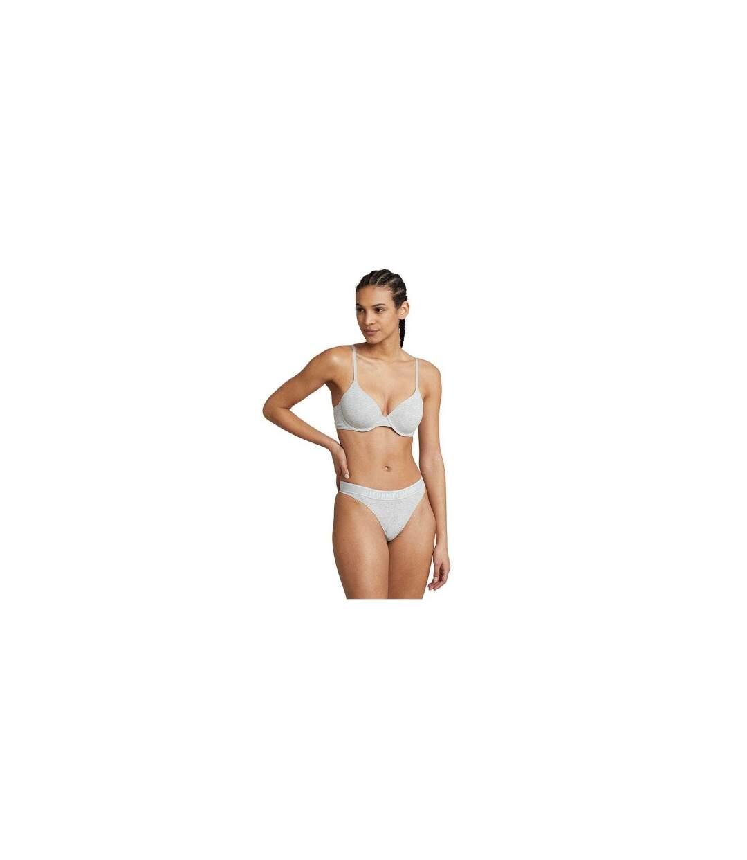 Womens/ladies Polo Cotton Blend Thong Grey Ralph Lauren-1
