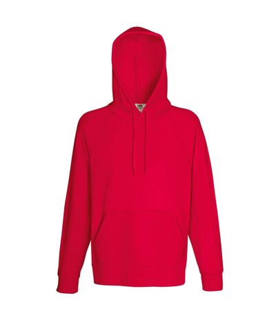 Fruit Of The Loom Mens Lightweight Hooded Sweatshirt / Hoodie (240 GSM) (Red) - UTBC2654
