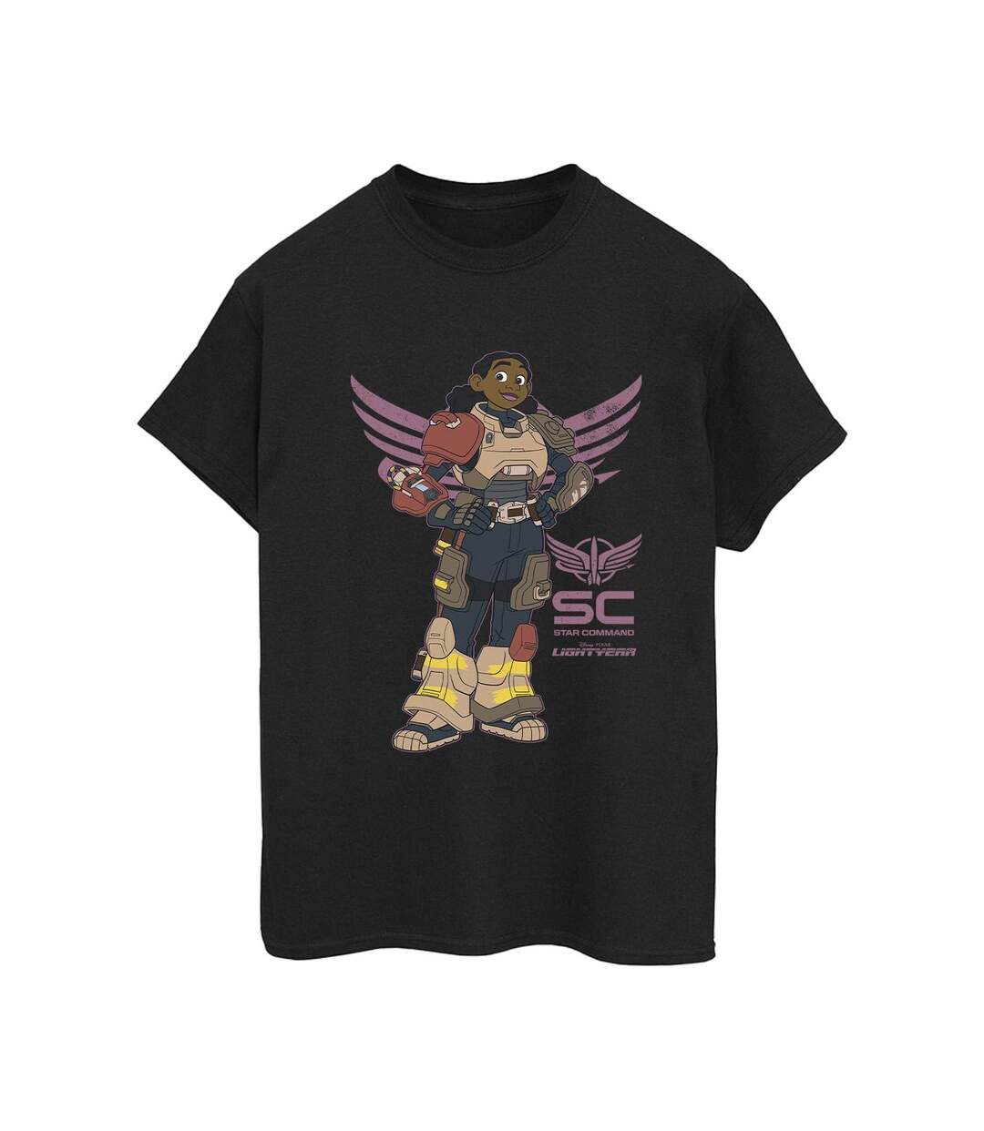 Disney Femmes/Ladies - Lightyear Izzy Star Command - T-shirt boyfriend en coton (Noir) - UTBI50394-1