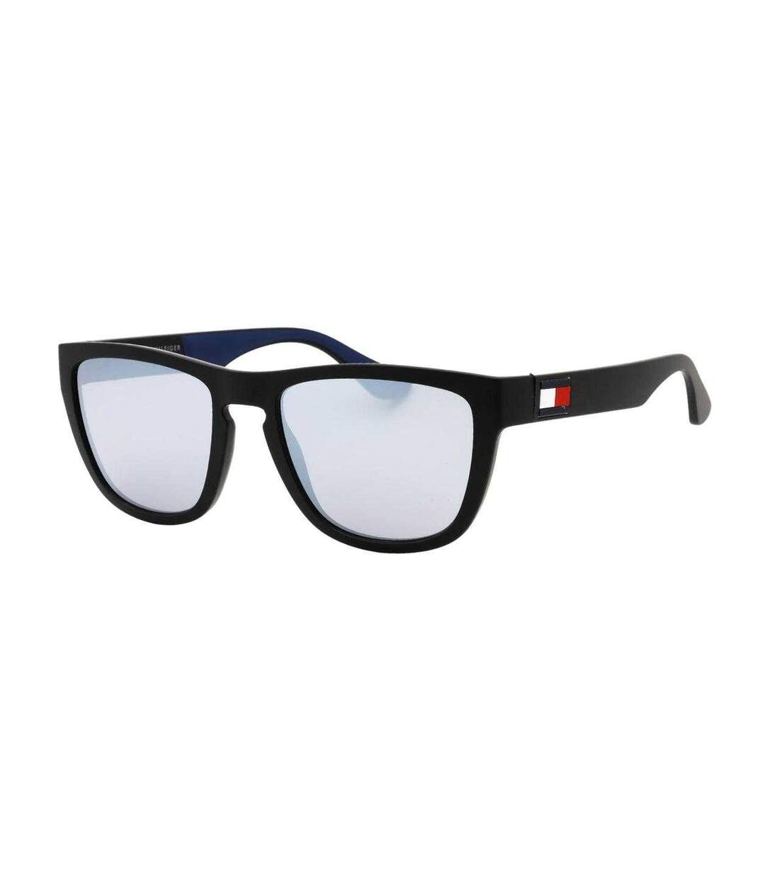Lunettes De Soleil Motif Mat Homme Taille Unique-taille Unique Noir Noir Argenté Argenté Tommy Hilfiger-2