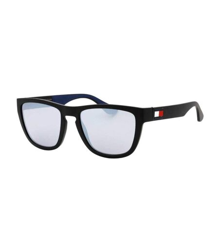 Lunettes De Soleil Motif Mat Homme Taille Unique-taille Unique Noir Noir Argenté Argenté Tommy Hilfiger