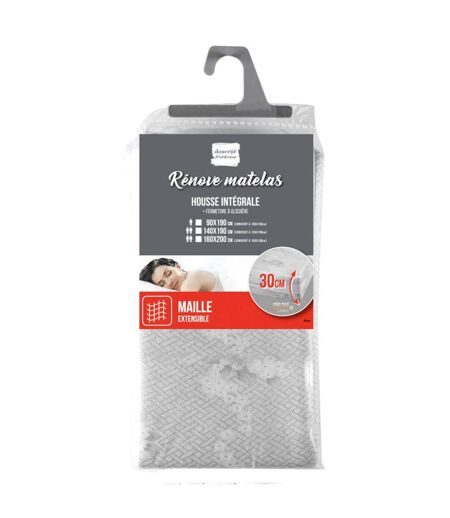 Housse Rénove Matelas Rena 140x190cm Gris