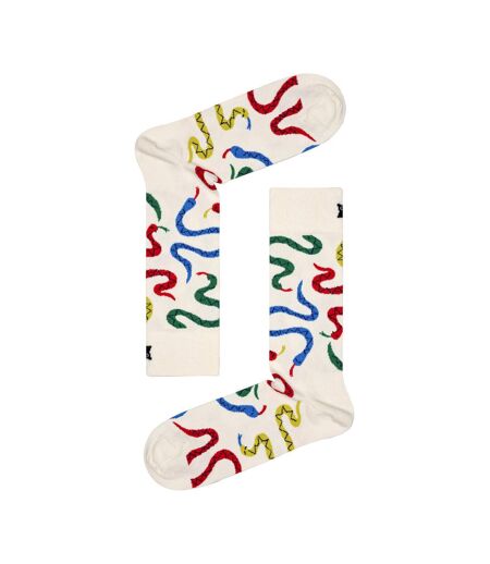 1 Pack Unisex Cotton Bright Colourful Snakes Design Socks