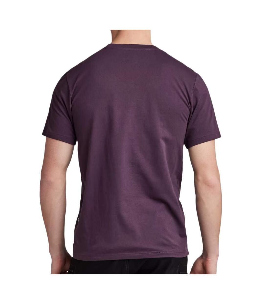 T-shirt violet homme g-star raw poem-2
