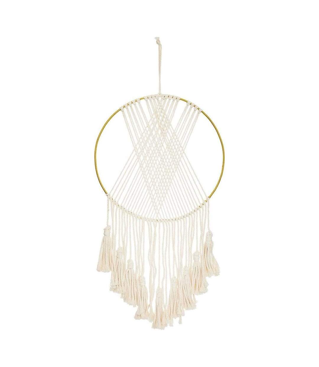 Déco Murale Macramé Soline 77cm Blanc-1