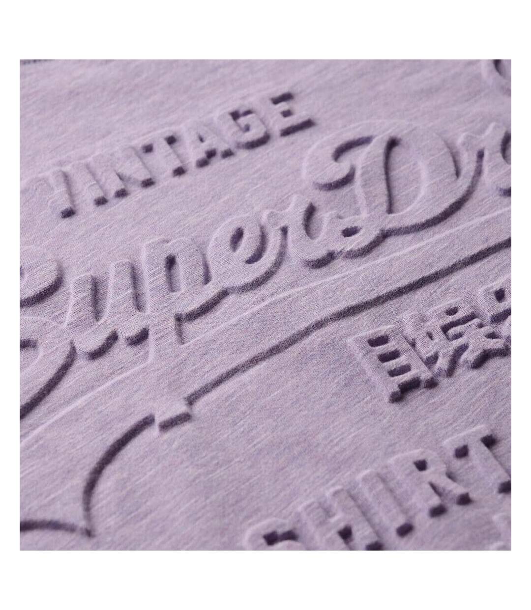 T-shirt mauve femme superdry embossed vl-2