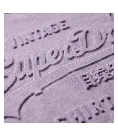 T-shirt mauve femme superdry embossed vl