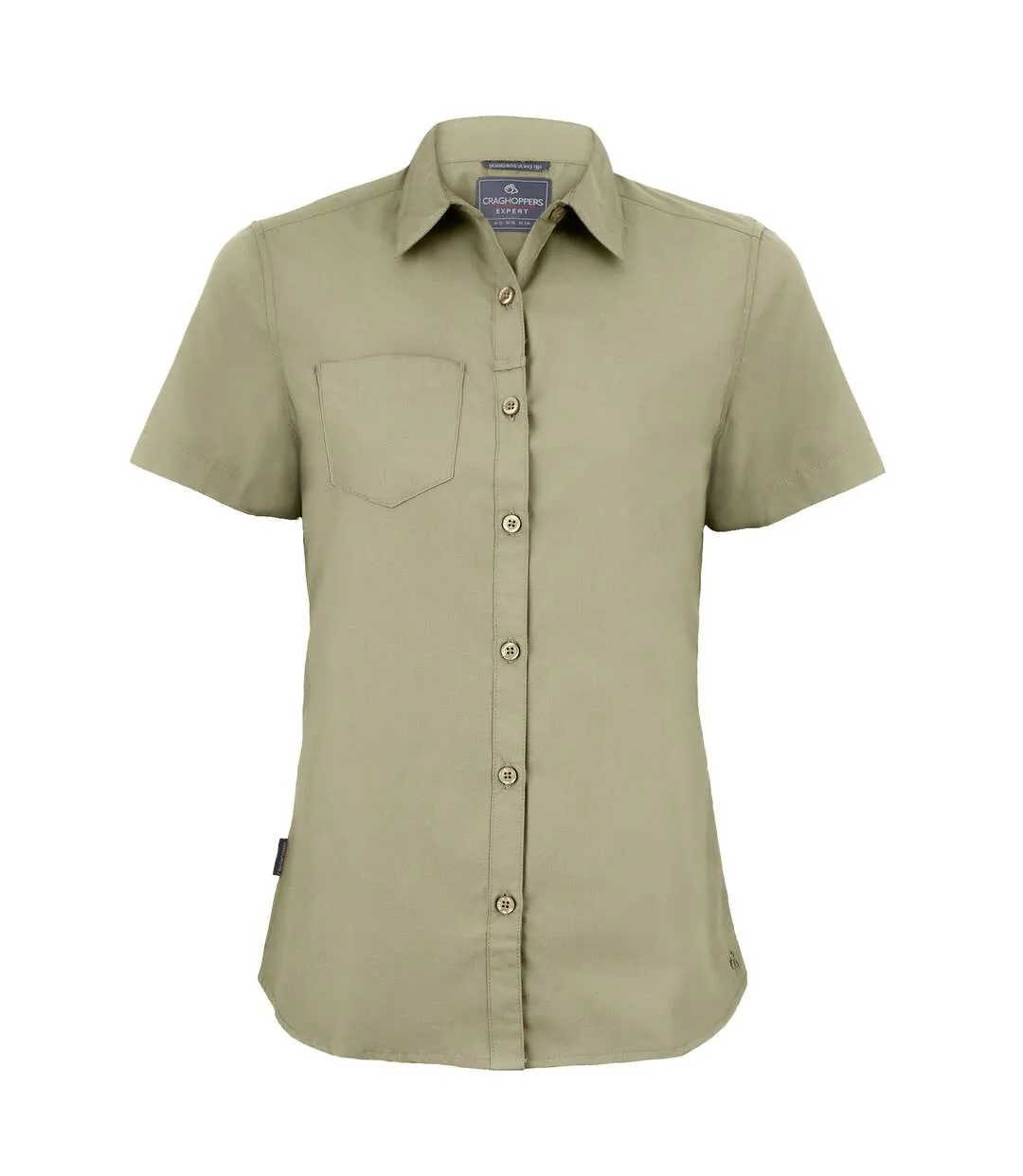Chemisier Manches Courtes Kiwi Femme Beige Craghoppers-1