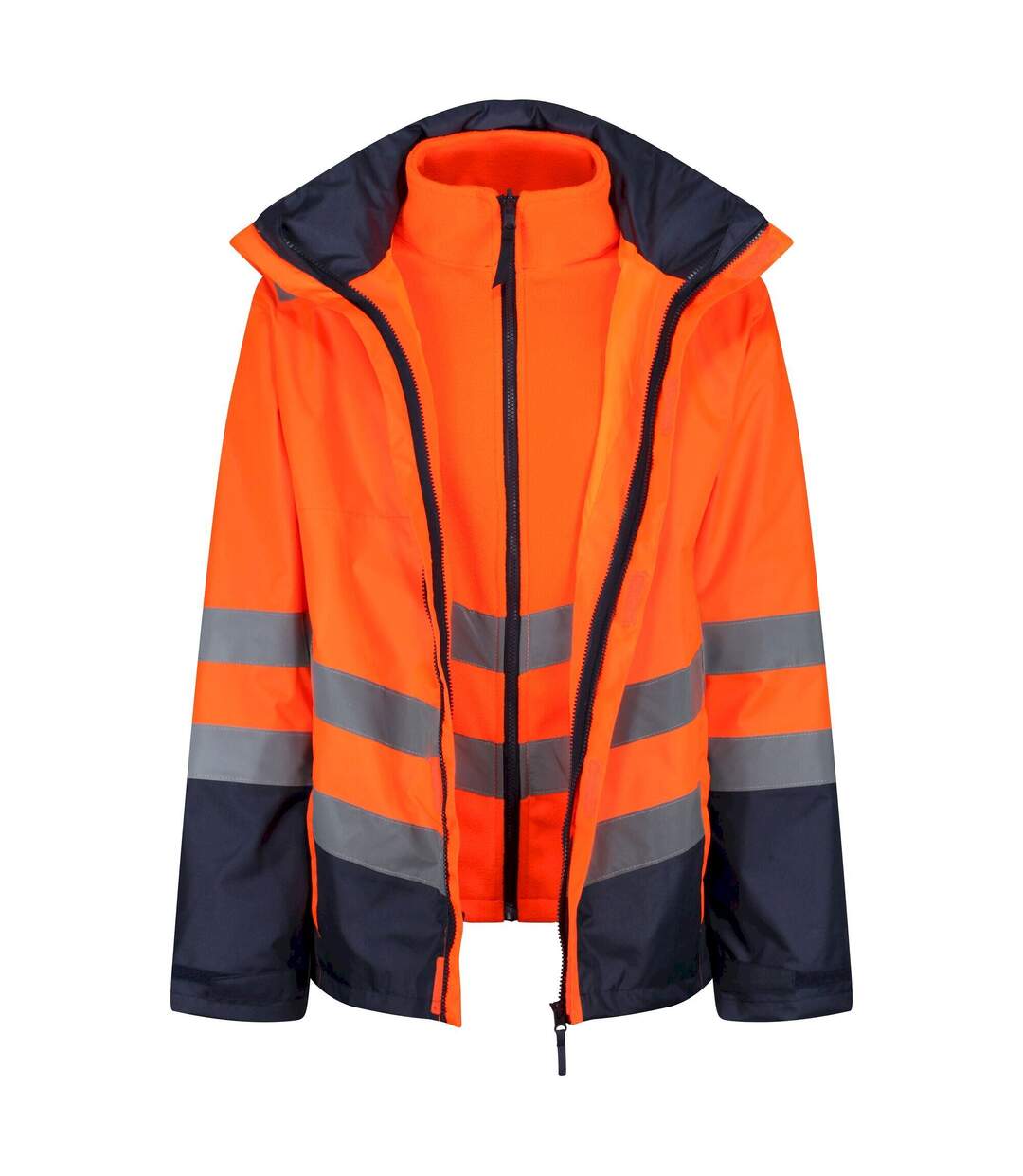 Mens pro 3 in 1 hi-vis jacket orange/navy Regatta