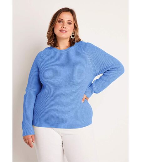 Pull maille brillante col rond