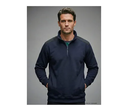 Sweat Col Camionneur Homme Pierro6 Challenger avec Renforts Épaules