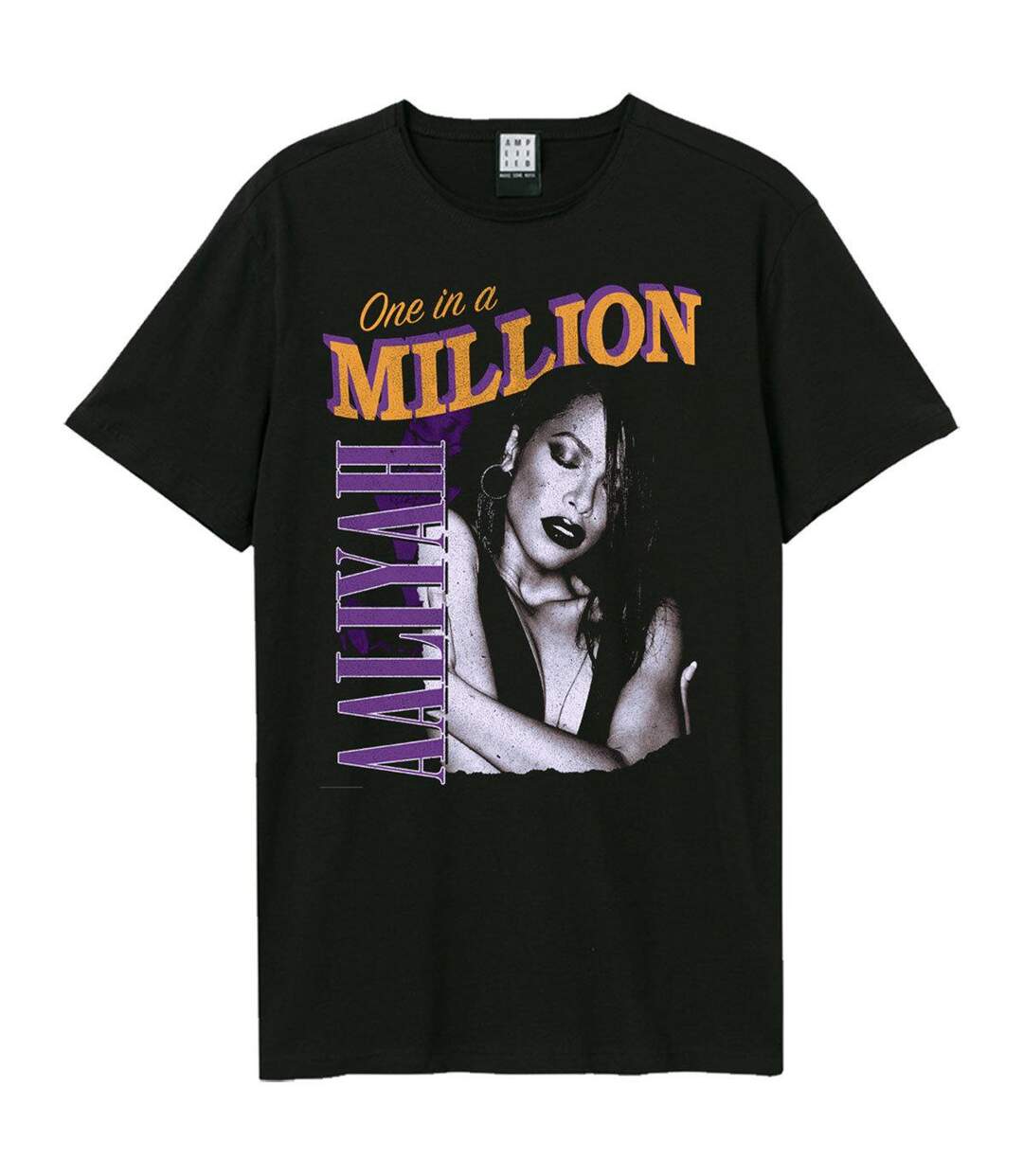 T-shirt Style Aaliyah One In A Million Adulte Noir Amplified-1