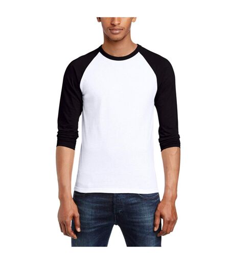 T-shirt Valueweight Homme Blanc Noir Fruit Of The Loom