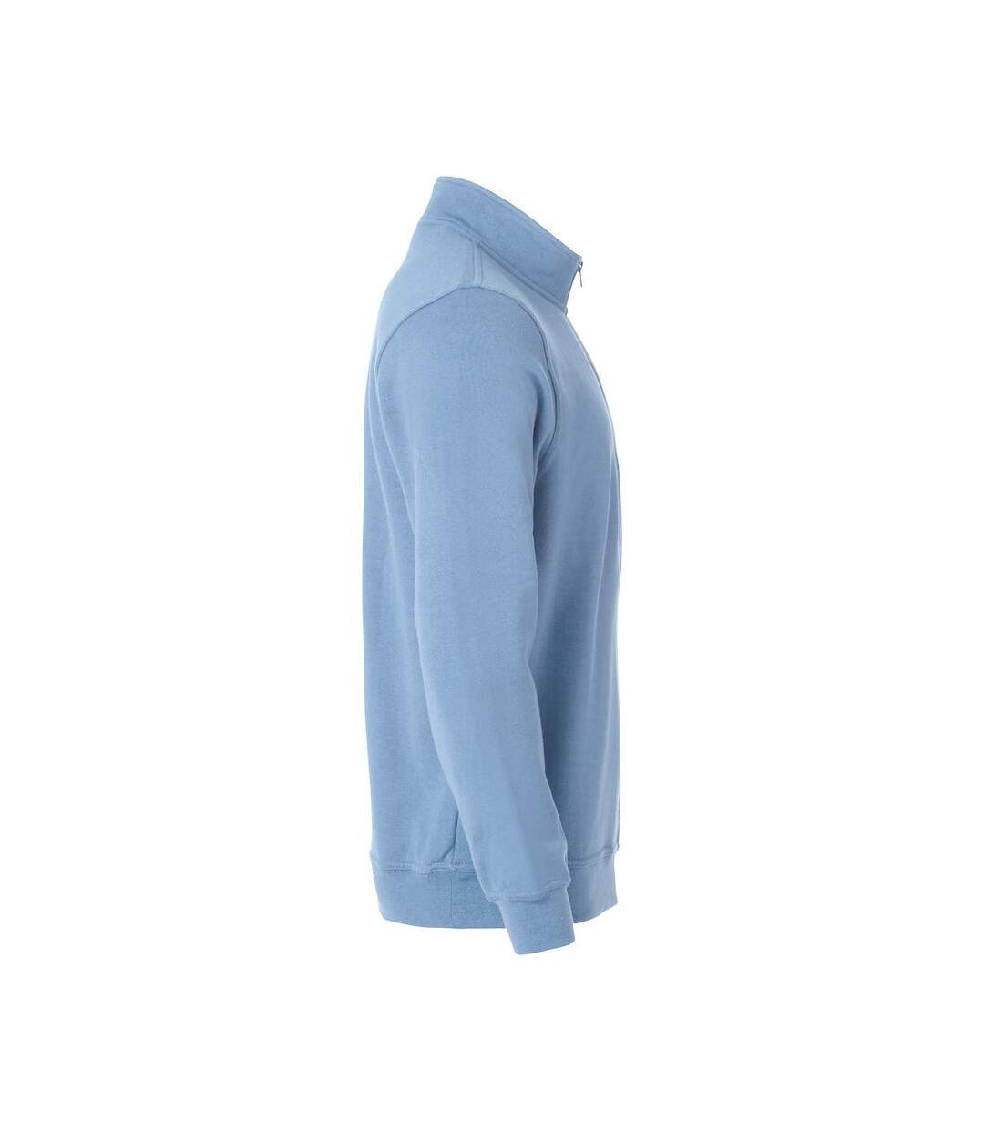 Unisex adult basic half zip sweatshirt light blue Clique-4