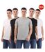 Pack Of 5  Mens Caplaz Sleeve Print T-shirt  Multicoloured Duck And Cover-1