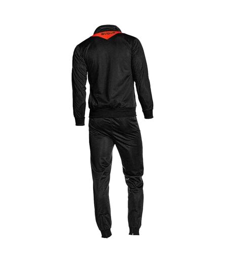 Ensemble De Survêtement Tuta Visa Homme Noir Orange Fluo Givova