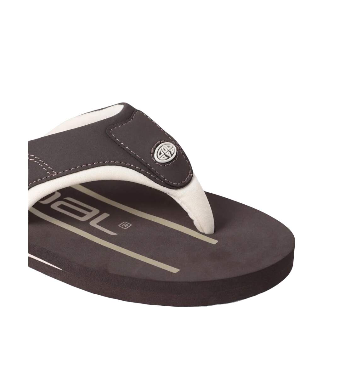 Tongs Motif/style Logo Jekyl Homme Marron Foncé Animal-4