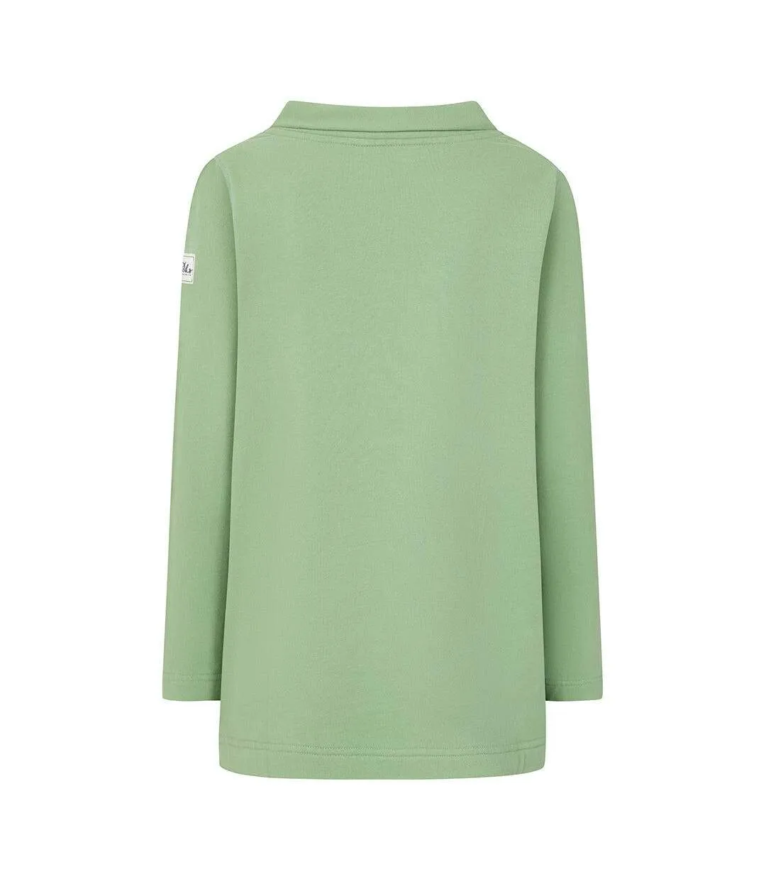 Womens/ladies Logo Roll Neck Sweatshirt Grass Green Lazy Jacks-3