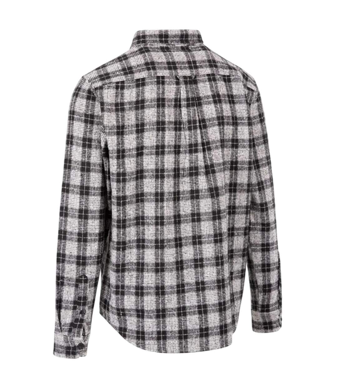 Chemise Manches Longues Motif/style À Carreaux Portlaw Homme Noir Blanc À Carreaux Trespass-2