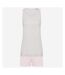 Towel City Womens/Ladies Stripe Short Pyjama Set (White/Pink) - UTRW10198