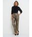 Pantalon en maille imprimée métallisée-4