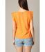 Blouse en coton et lin avec détails ajourés AZIANA-4