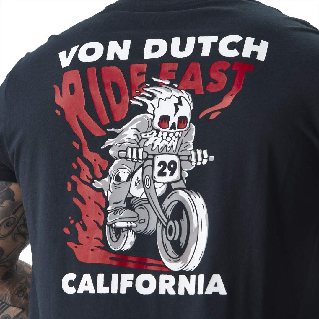 T-shirt homme col rond en jersey avec logo Faster Vondutch-2