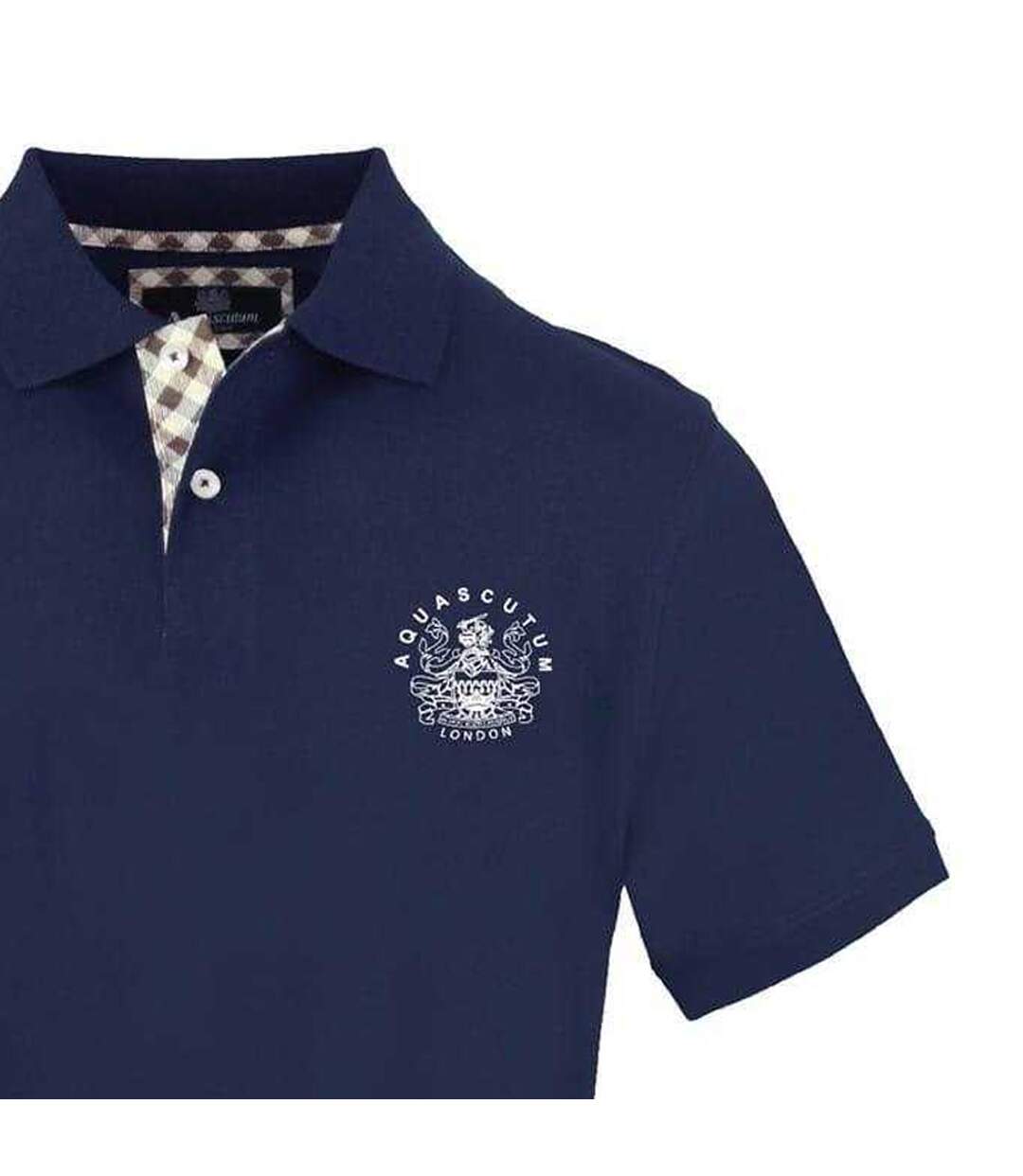 Polo Manches Courtes Homme Bleu Marine Aquascutum-3