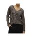 Blouse Marron/Noire Femme Vero Moda Merve - L