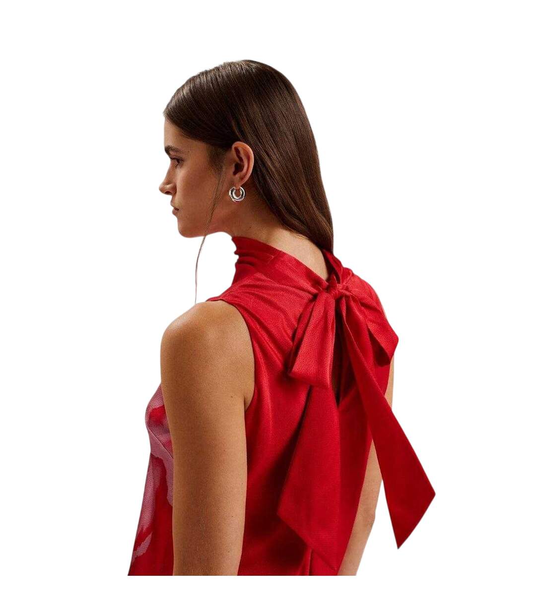 Robe Mi-longue Motif/style Floral Aliara Femme Rouge Ted Baker-4