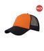 Lot de 2  casquettes rapper adulte orange / noir Atlantis