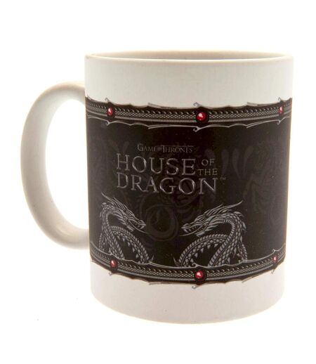 House Of The Dragon Patterned Mug (Black/White/Silver) (One Size) - UTTA9972