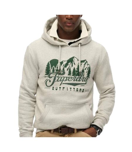 Sweat gris chiné/vert homme superdry outfitters - xxl