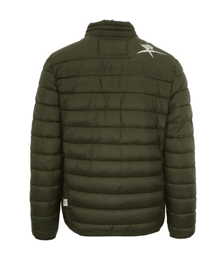Doudoune Matelassée Motif/style Écusson Homme Vert Plein Sport