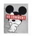 T-shirt No Comment Femme Gris Mickey Mouse-2