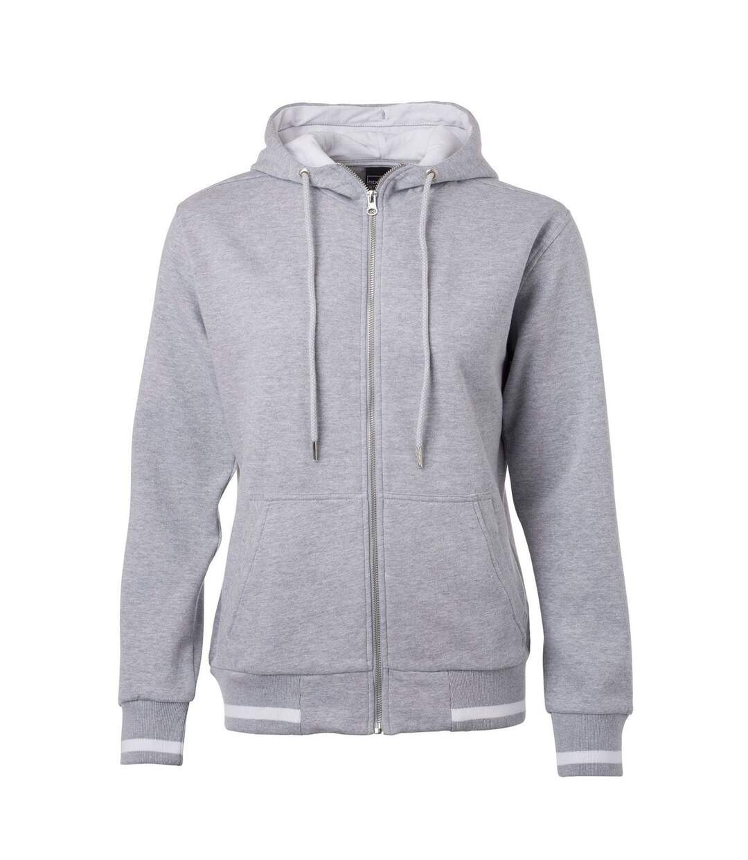 Veste sweat zippée à capuche - Femme - JN775 - gris clair