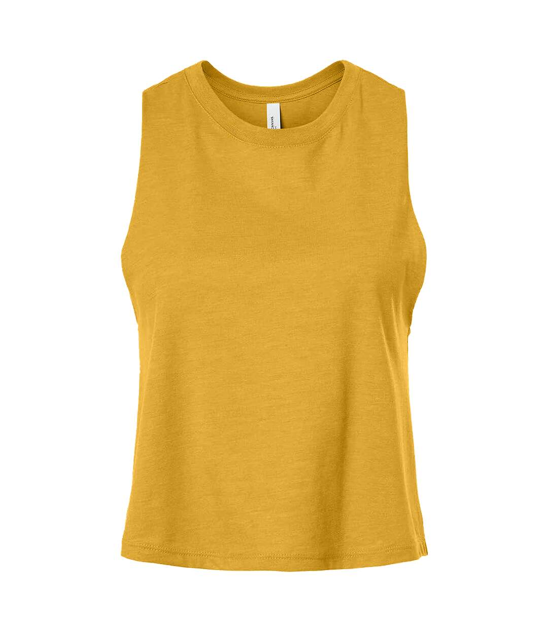 Débardeur femme jaune foncé chiné Bella + Canvas-1