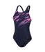 Maillot De Bain 1 Pièce Hyperboom Placement Femme Bleu Marine Rose Speedo-2