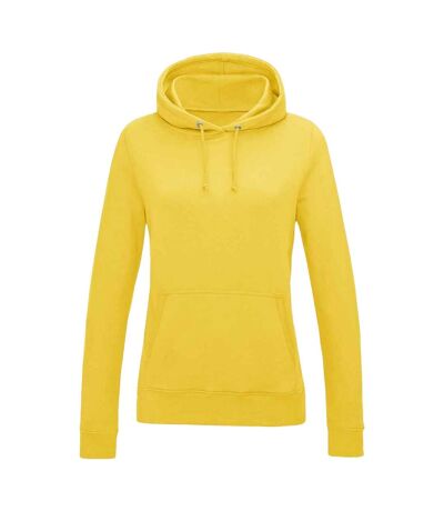 Sweat à capuche college femme jaune Awdis Awdis