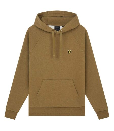 Mens Racked Raglan Hoodie Olive Lyle & Scott